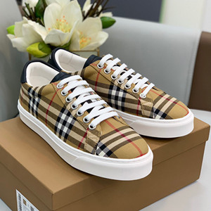 9A+ quality burberry bio-based sole vintage check and leather sneakers shoes