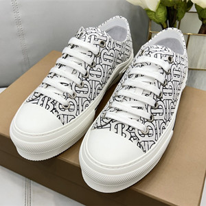 9A+ quality burberry monogram print cotton sneakers-online exclosive
