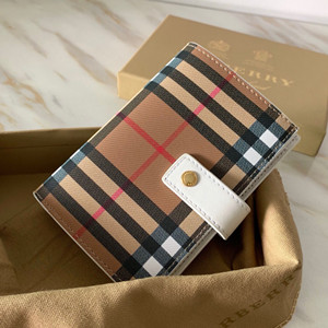 burberry vintage check and leather folding wallet