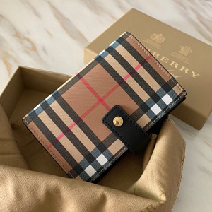 burberry vintage check and leather folding wallet