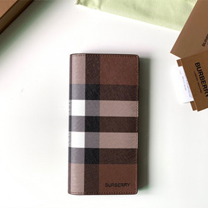 burberry check continental wallet