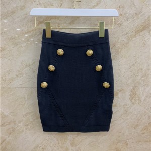 balmain short knitted skirt