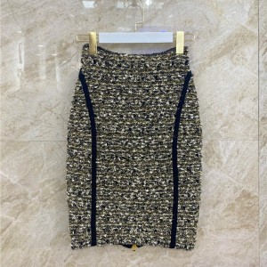 balmain lurex tweed skirt