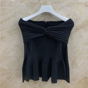balmian knotted off-the-shoulder top