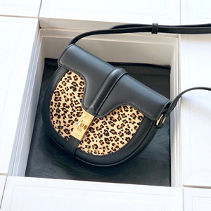 celine small besace 16 bag in pony calfskin with leopard print #670