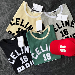 celine 16 boxy t-shirt in cotton jersey pastel