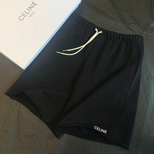 9A+ quality celine embroidered shorts in cotton fleece