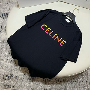 9A+ quality celine loose t-shirt in cotton jersey black