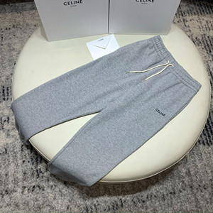 9A+ quality celine cotton fleece joggers with embroidery