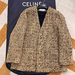9A++ quality celine oversized cardigan in tweed leopard