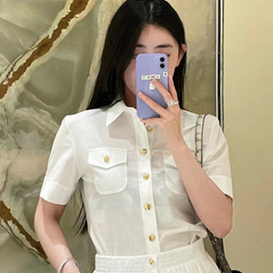 9A+ quality celine chelsea shirt in cotton batiste white