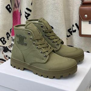 celine patapans lace up boot in canvas shoes