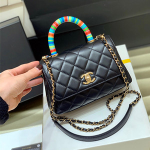 chanel mini flap bag with top handle #as2215