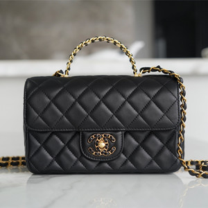 chanel mini classic flap bag with handle