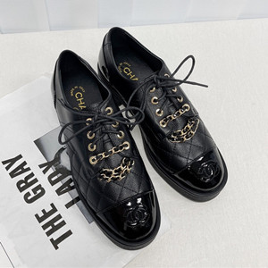 chanel lace-up shoes