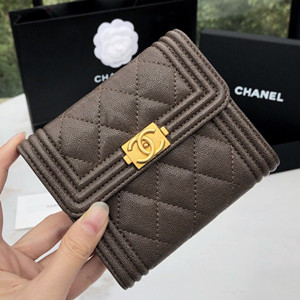 chanel boy small flap wallet