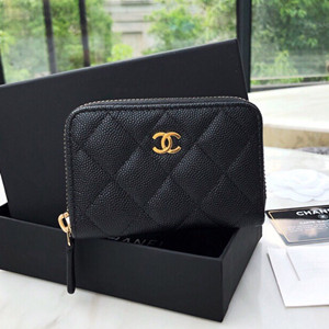 chanel zipped coin purse wallet