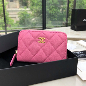 chanel zipped coin purse wallet