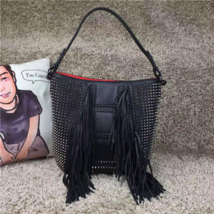christian louboutin leather bag with tassels