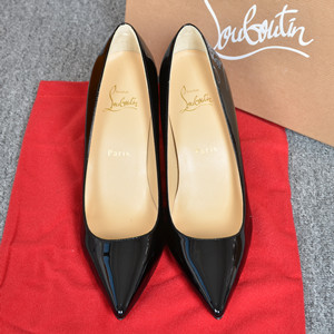christian louboutin patent leather high heeled sandals shoes