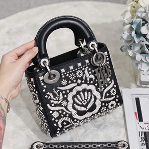 dior mini floral embroidery lady bag