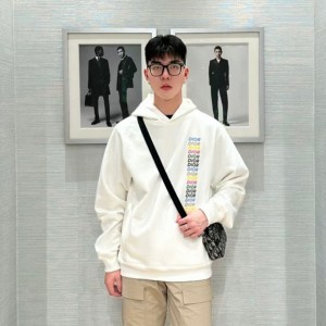dior relaxed-fit hooded sweatshirt