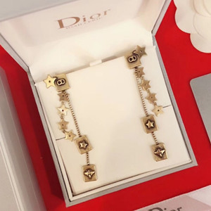 dior golden earrings