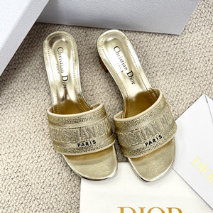 dior dway heeled slide shoes