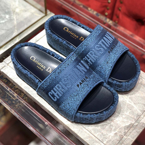 9A+ quality dior dway slide in embroidered cotton shoes