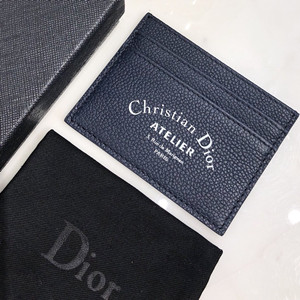 dior grained calfskin card holder wallet