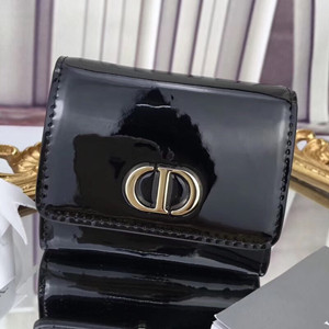 dior medium 30 montaigne lotus patent leather wallet #d6903
