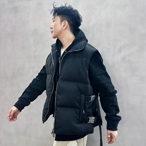 givenchy sleeveless puffer jacket with metallic details