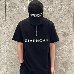 givenchy archetype zipped polo shirt in cotton