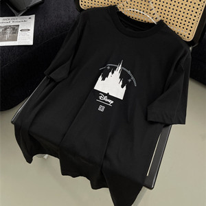 givenchy disney castle slim fit t-shirt in jersey with print