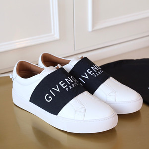 givenchy paris strap sneaker shoes in leather