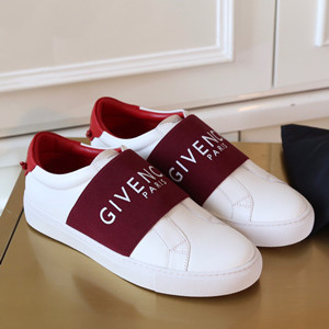 givenchy paris strap sneaker shoes in leather