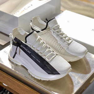 givenchy spectre low runners sneakers in perforated leather with zip shoes