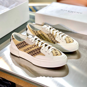 givenchy chain tennis light low sneakers in canvas
