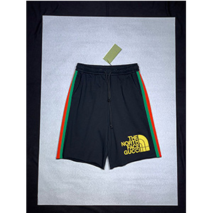 9A+ quality gucci x the north face print cotton shorts