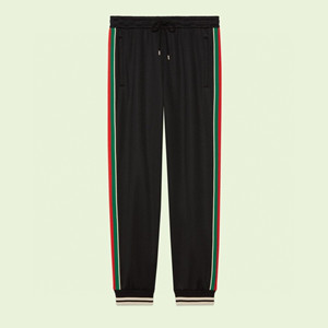 gucci technical jersey jogging pant