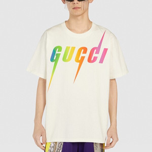 gucci cotton t-shirt with gucci blade print