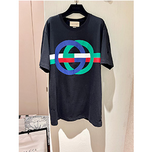 9A+ quality gucci round gg print cotton t-shirt