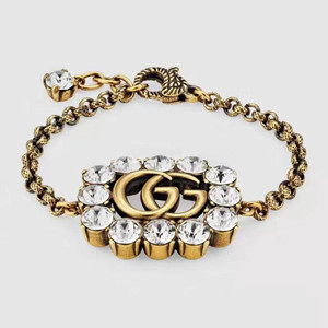 gucci crystal double g bracelet