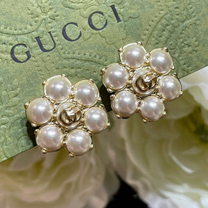 gucci pearl double g earrings