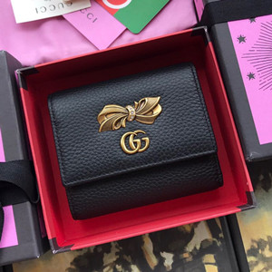 gucci leather wallet with bow #524294