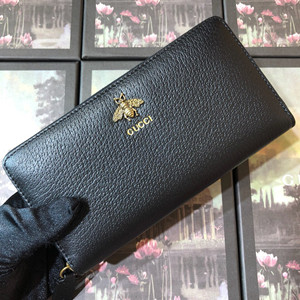 gucci animalier leather zip around wallet #523667