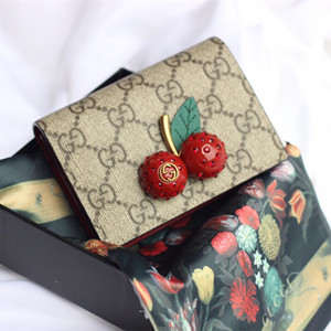 gucci signature card case with cherries #476050