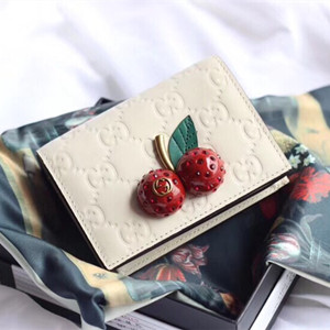 gucci signature card case with cherries #476050