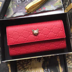 gucci signature continental wallet with cat #548055