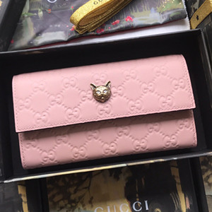 gucci signature continental wallet with cat #548055